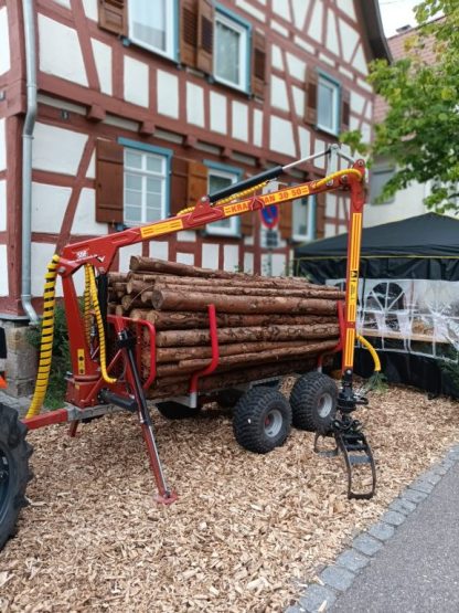 Kranman 1650 kompakt Rückewagen für Traktor oder Quad ATV ABE SBF Holzwagen Kleinrückewagen Erstdurchforstung