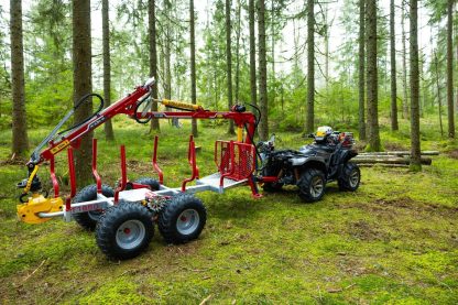 Rückewagen T 1850 ATV UTV Traktor Radantrieb, Teleskoprahmen, Honda Benzin Aggregat – Bild 11