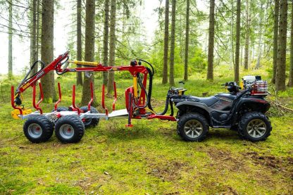 Rückewagen T 1850 ATV UTV Traktor Radantrieb, Teleskoprahmen, Honda Benzin Aggregat – Bild 9