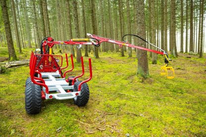 Rückewagen T 1850 ATV UTV Traktor Radantrieb, Teleskoprahmen, Honda Benzin Aggregat – Bild 7