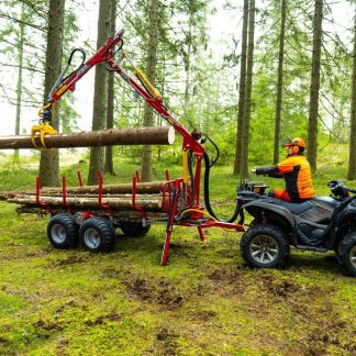Rückewagen T 1850 ATV UTV Traktor Radantrieb, Teleskoprahmen, Honda Benzin Aggregat