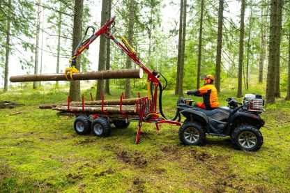 Rückewagen T 1850 ATV UTV Traktor Radantrieb, Teleskoprahmen, Honda Benzin Aggregat