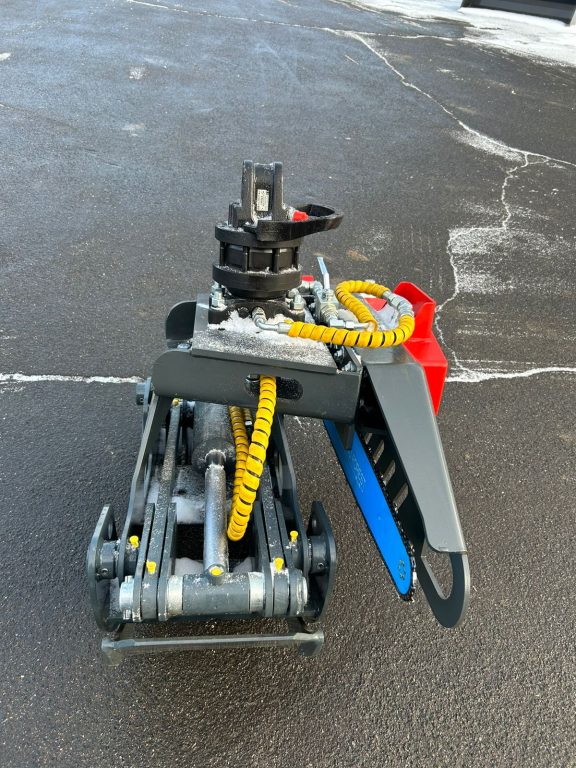Uniforest Holzgreifer 1500 PRO mit Sägeeinheit MS 500 hydraulische Kettensäge Greifersäge – Bild 4