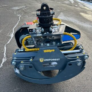 Uniforest Holzgreifer 1500 PRO mit Sägeeinheit MS 500 hydraulische Kettensäge Greifersäge