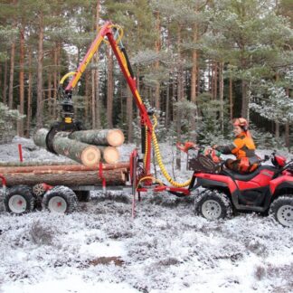 Rückewagen Kranman T1750 mit 30-50 Kran inklusive Eigenantrieb für ATV UTV Traktor Quad
