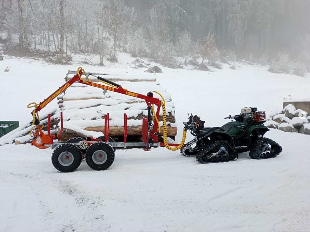 Rückewagen Kranman T1750 mit 30-50 Kran inklusive Eigenantrieb für ATV UTV Traktor Quad – Bild 12