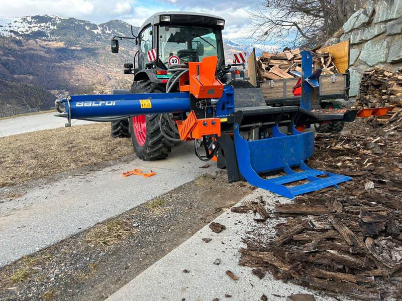 Balfor Liegendspalter - 35 Tonnen - mit Stammheber + Bündeltisch