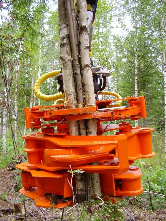 Fällgreifer Energieholzgreifer Kran Biojack 300