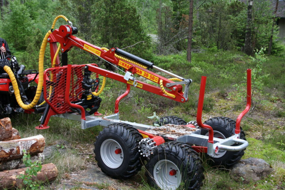 Rückewagen Kranman T1750 mit 30-50 Kran inklusive Eigenantrieb für ATV UTV Traktor Quad – Bild 9