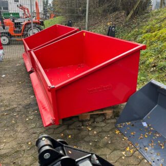 Heckcontainer hydraulisch kippbar, rot 1,6m