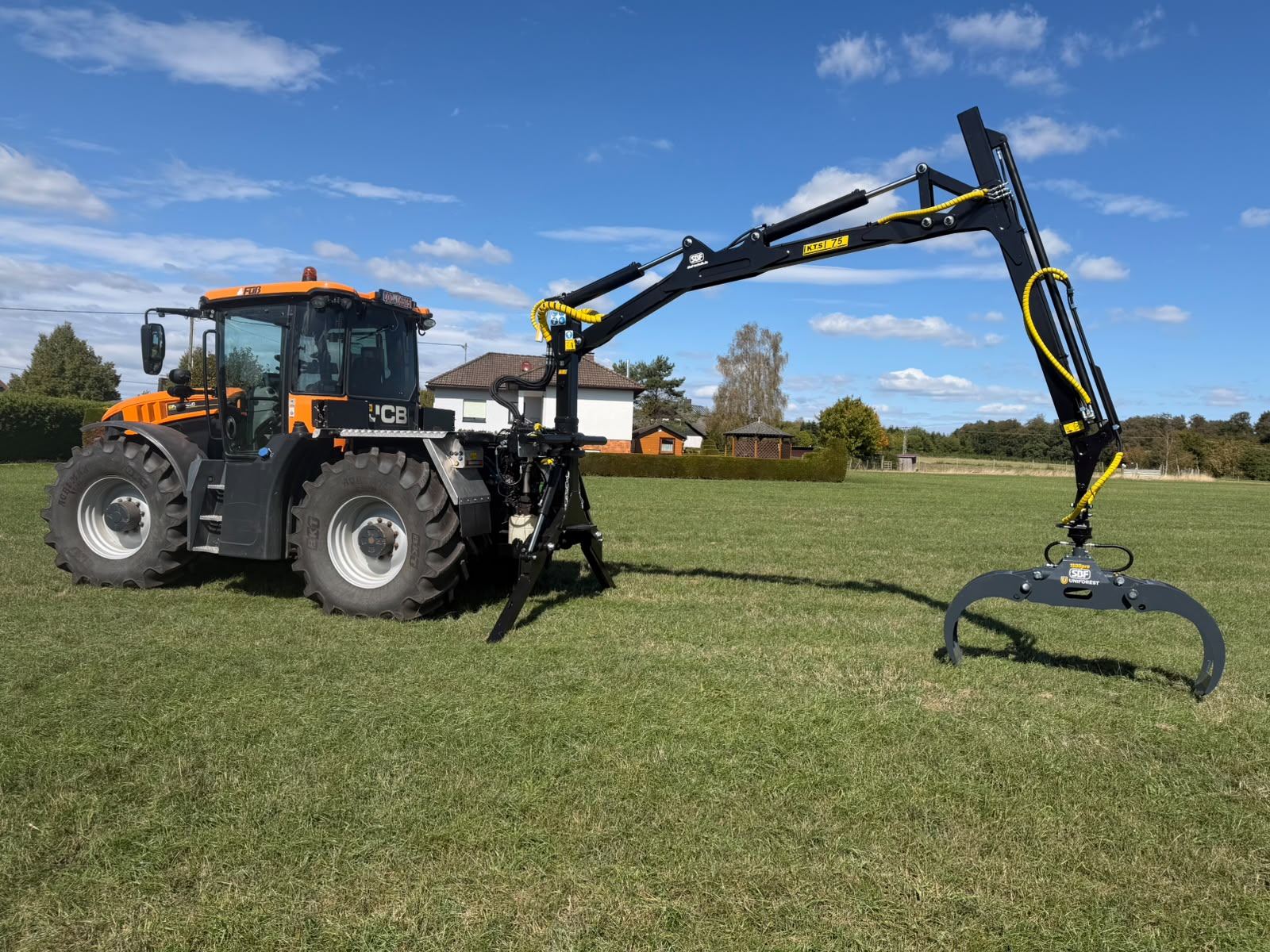 KTS Kran K750 7,5m Teleskop Rückewagen Forstkran Rückekran Ladekran Dreipunktkran