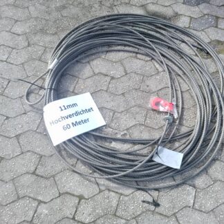 Stahlseil für Winde Hochverdichtet 11mm und 60m lang