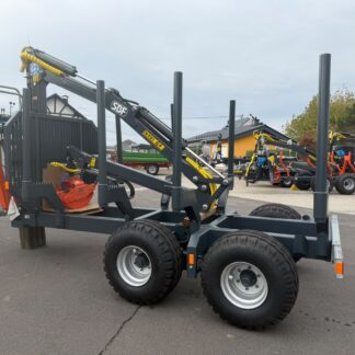 Rückewagen SBF SB 11 mit K640 Kran mit Druckluftbremse, Leiterrahmen, sehr stabil